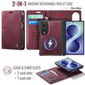 Samsung Galaxy Z Fold8 Caseme C49 2-in-1 Detachable Wallet Case - MagSafe Compatible, RFID - Red