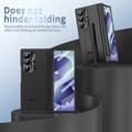 Samsung Galaxy Z Fold8 Ultra Magnetic Hinge Case with Stylus and Tempered Glass Screen Protector - Black