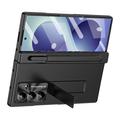 Samsung Galaxy Z Fold8 Ultra Magnetic Hinge Case with Stylus and Tempered Glass Screen Protector - Black