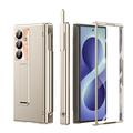 Samsung Galaxy Z Fold8 Ultra Magnetic Hinge Case with Stylus and Tempered Glass Screen Protector - Champagne Gold