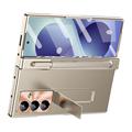 Samsung Galaxy Z Fold8 Ultra Magnetic Hinge Case with Stylus and Tempered Glass Screen Protector - Champagne Gold