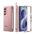 Samsung Galaxy Z Fold8 Ultra Magnetic Hinge Case with Stylus and Tempered Glass Screen Protector - Rose Gold