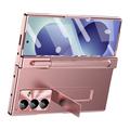 Samsung Galaxy Z Fold8 Ultra Magnetic Hinge Case with Stylus and Tempered Glass Screen Protector - Rose Gold