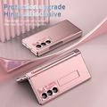 Samsung Galaxy Z Fold8 Ultra Magnetic Hinge Case with Stylus and Tempered Glass Screen Protector - Rose Gold
