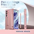 Samsung Galaxy Z Fold8 Ultra Magnetic Hinge Case with Stylus and Tempered Glass Screen Protector - Rose Gold