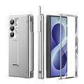 Samsung Galaxy Z Fold8 Ultra Magnetic Hinge Case with Stylus and Tempered Glass Screen Protector - Silver