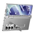 Samsung Galaxy Z Fold8 Ultra Magnetic Hinge Case with Stylus and Tempered Glass Screen Protector - Silver