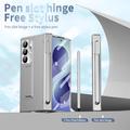 Samsung Galaxy Z Fold8 Ultra Magnetic Hinge Case with Stylus and Tempered Glass Screen Protector - Silver