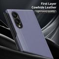 Samsung Galaxy Z Fold8 Smart Clear View Flip Case with Card Slot - Grey Purple