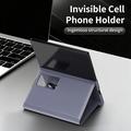 Samsung Galaxy Z Fold8 Smart Clear View Flip Case with Card Slot - Grey Purple