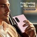 Samsung Galaxy Z Fold8 Smart Clear View Flip Case with Card Slot - Pink