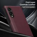 Samsung Galaxy Z Fold8 Smart Clear View Flip Case with Card Slot - Wine Red