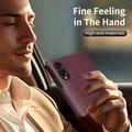 Samsung Galaxy Z Fold8 Smart Clear View Flip Case with Card Slot - Wine Red