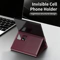 Samsung Galaxy Z Fold8 Smart Clear View Flip Case with Card Slot - Wine Red