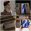 Samsung Galaxy Z Fold8 Ultra Caseme 033 Calf Texture Wallet Case with RFID Blocking - Coffee