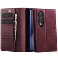 Samsung Galaxy Z Fold8 Ultra Caseme 033 Calf Texture Wallet Case with RFID Blocking - Red