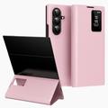 Samsung Galaxy Z TriFold Smart Clear View Flip Case with Card Slot - Pink