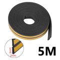 Self-Adhesive EPDM Sealing Strip for Doors and Windows - 5m, 9x2mm - Black