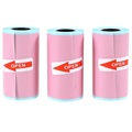 Self-Adhesive Instant Photo Thermal Paper - 3 Pcs. - Pink