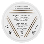 Shelly Flood S Gen4 Smart Flood Sensor - Home Guardian - White