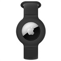 Shockproof Apple AirTag Silicone Wristband - Black