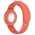 Shockproof Apple AirTag Silicone Wristband - Orange