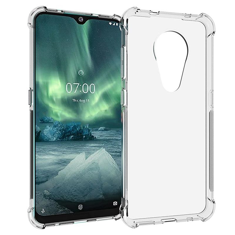 Cover AICEK Per Nokia 6 - Silicone TPU Trasparente, Ultrasottile, Antigraffio, Con Rete Interna Per Dissipazione - Garanzia 18 Mesi