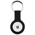 Apple AirTag Silicone Case with Keychain - Black