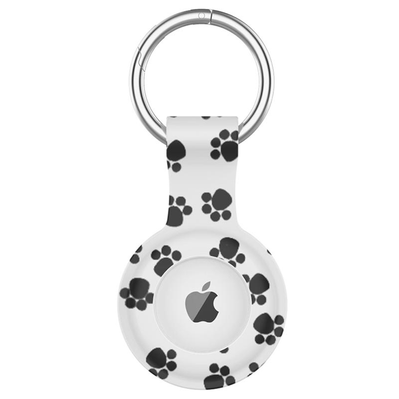 Apple AirTag Silicone Case with Keychain Paw Print