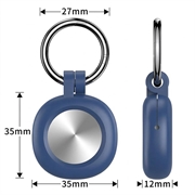Samsung Galaxy SmartTag3 Silicone Case with Keychain - Dark Blue