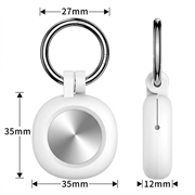 Samsung Galaxy SmartTag3 Silicone Case with Keychain - White