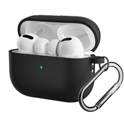 AirPods Pro 2 Silicone Case with Carabiner - Black