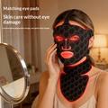 Silicone Facial Beauty Device / LED Light Therapy Face and Neck Mask - Black