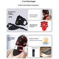 Silicone Facial Beauty Device / LED Light Therapy Face and Neck Mask - Black