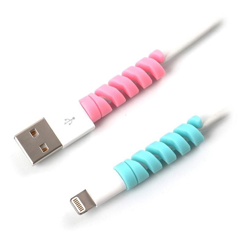 Silicone Spiral Cord and Cable Protector / Organizer 4 Pcs.