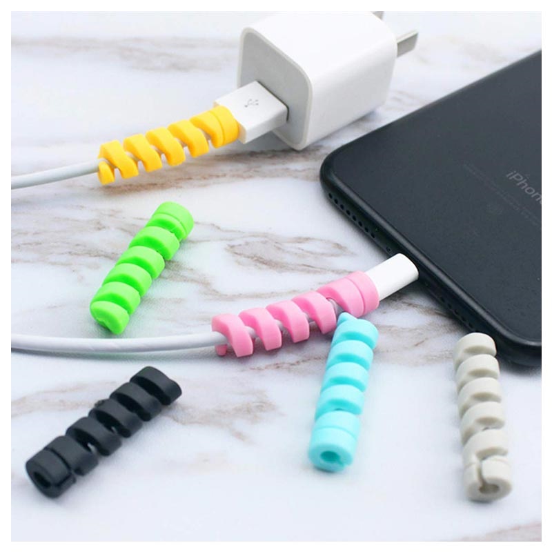 Silicone Spiral Cord and Cable Protector / Organizer 4 Pcs.