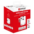 Skross Pro Light World Travel Adapter with USB-C, USB-A - 1750W