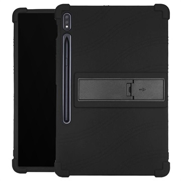 Slide-Out Series Samsung Galaxy Tab S7+/S8+ Silicone Case - Black