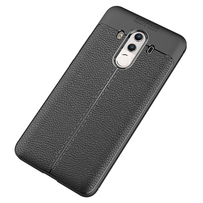 StilGut - Funda Para Huawei Mate 10 Pro, Piel Tipo Libro Con Tapa Para Huawei Mate 10 Pro, Color Negro