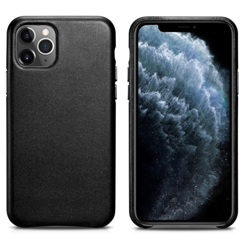 iPhone 11 Pro Slim Leather-coated Case - Black