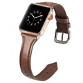 Apple Watch Series 7/SE/6/5/4/3/2/1 Slim Leather Strap - 41mm/40mm/38mm - Coffee