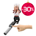 Smart Wireless Selfie Stick with 360-Degree Rotation - Black