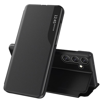 Samsung Galaxy S25 FE Smart Clear View Flip Case - Black