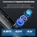 Smart Electronic Door Lock with Fingerprint, Password, IC Card and Tuya App Control - 16cm Lock Body