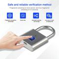 Smart Padlock with Fingerprint Lock - Silver