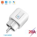 Smart Plug 16A/20A WiFi Outlet Socket Plug for Amazon Alexa Google Assistant - White/EU Plug/20A
