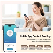 Smart WiFi Automatic Food Dispenser for Dogs and Cats - 4l - White