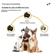 Smehnser M5 Electric Pet Nail Grinder with LED Light - White