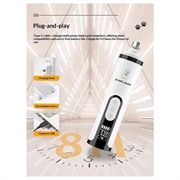 Smehnser M5 Electric Pet Nail Grinder with LED Light - White
