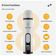 Smehnser M5 Electric Pet Nail Grinder with LED Light - White